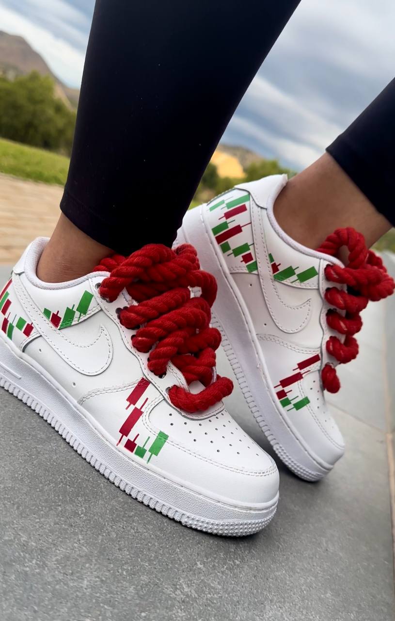 Thick Lace White Custom Air Force 1